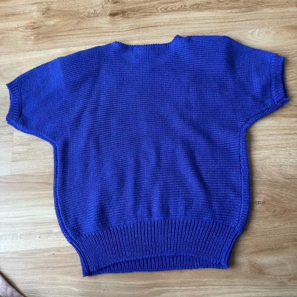 Vintage Jaclyn Smith Short Sleeve Floral Sweater - Picture 4 of 4